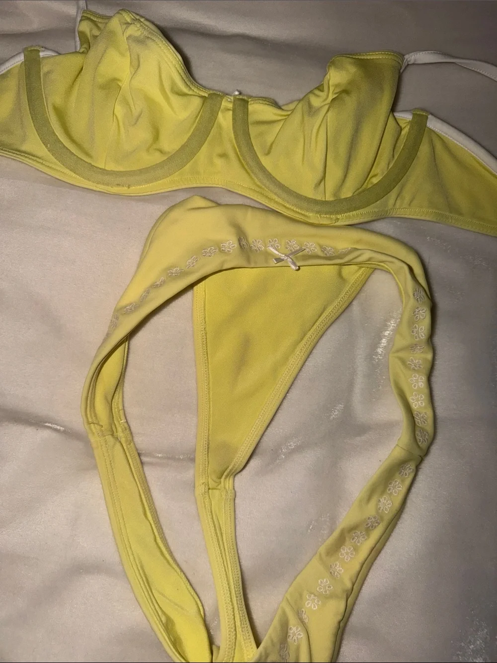 Frankie’s Bikini’s x Victoria’s Secret PINK Yellow Bikini Set, size small